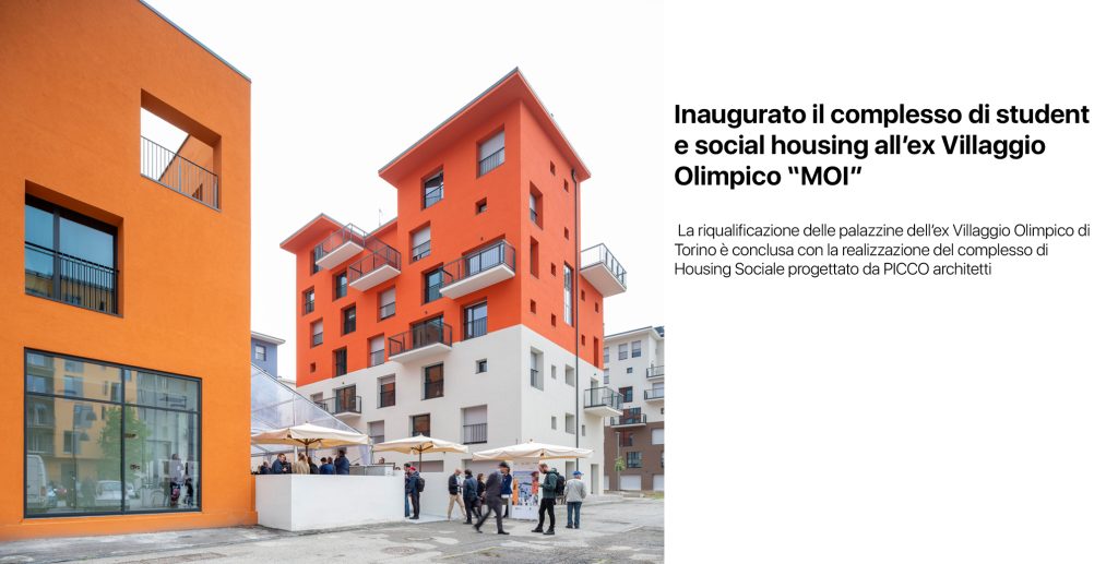 Inaugurato il complesso di student e social housing all’ex Villaggio Olimpico “MOI”